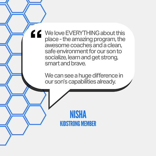 Testimonial from KidStrong parent Nisha