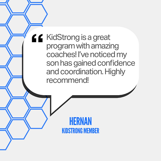 Testimonial from KidStrong parent Hernan